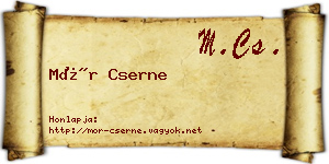 Mór Cserne névjegykártya